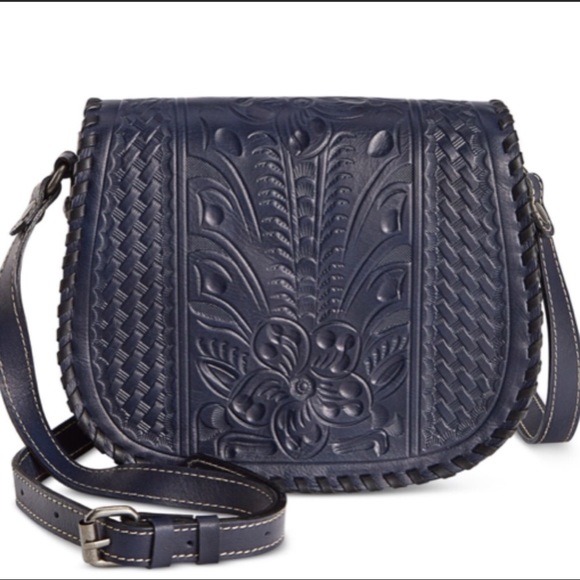 Patricia Nash Handbags - Patricia Nash Tooled Leather Salerno Saddlebag